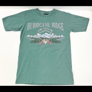 VINTAGE National Park T Shirt HURRICANE RIDGE - TEAL - EXCELLENT! MEDIUM